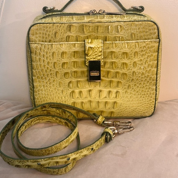 Brahmin Yellow Croc-Embossed Crossbody Bag - Picture 16 of 16